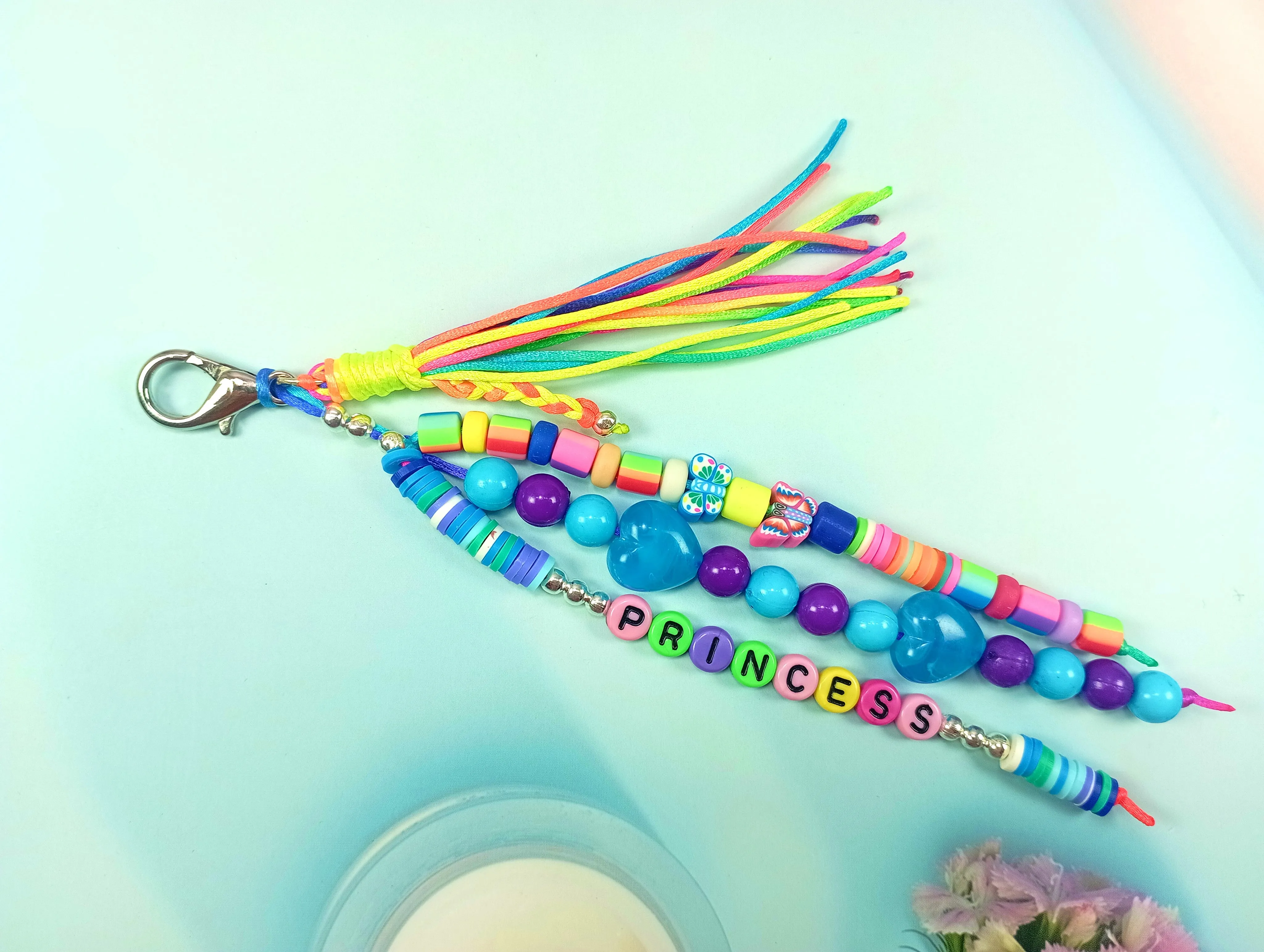 2 In 1 Keychain for Girls/Women Pack of 1 - Multicolor Per piece