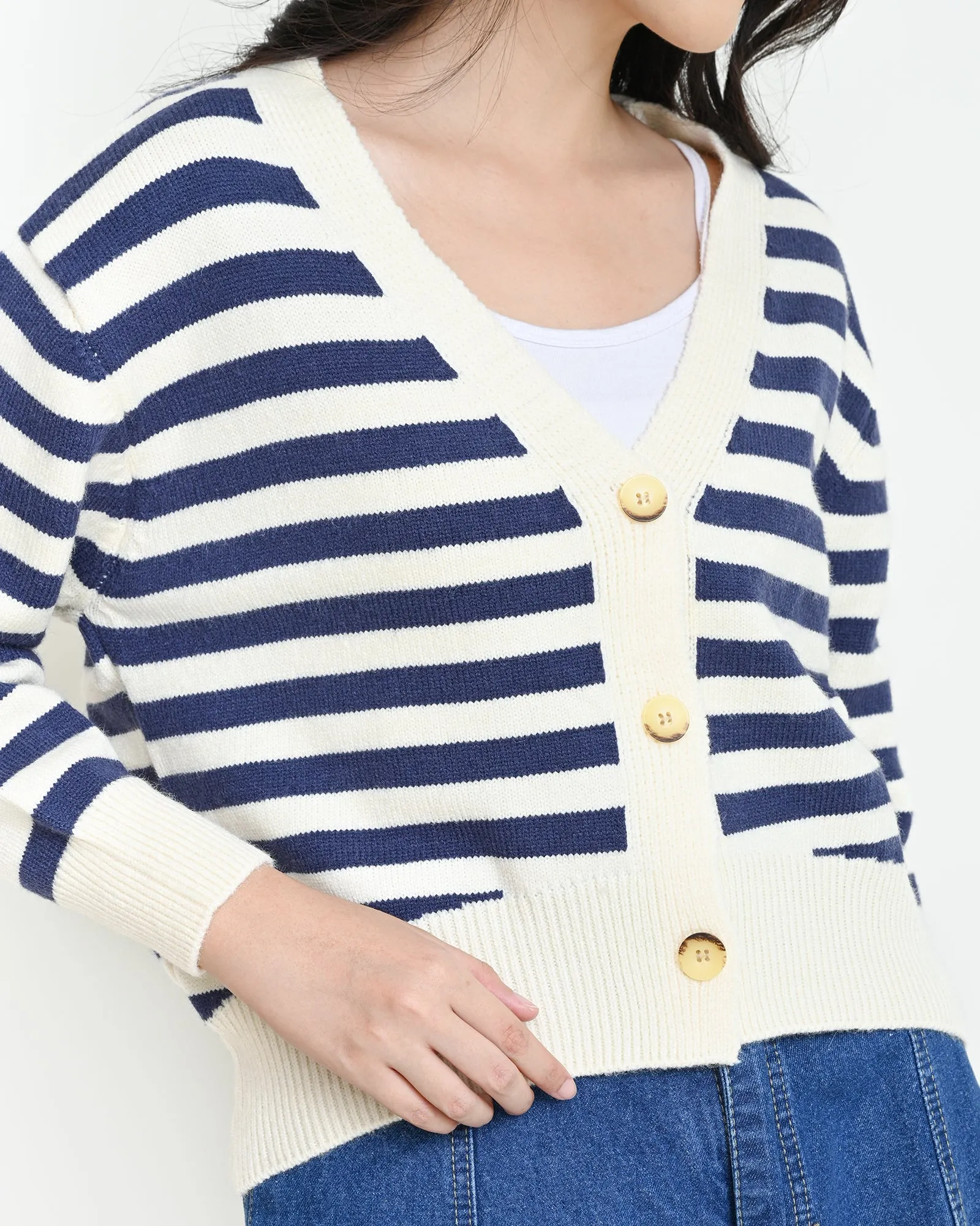 AMELIA STRIPPED CARDIGAN