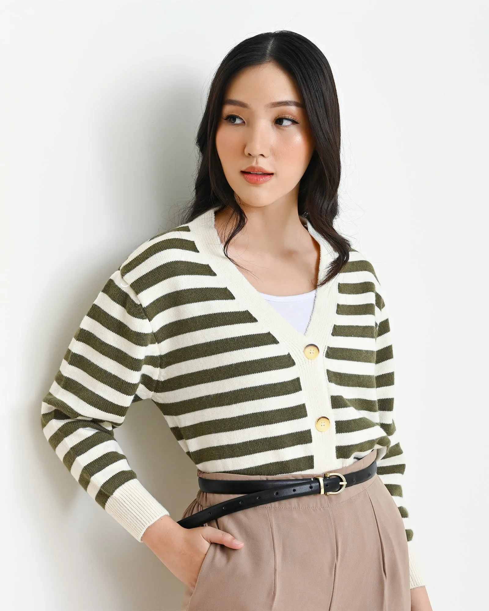 AMELIA STRIPPED CARDIGAN