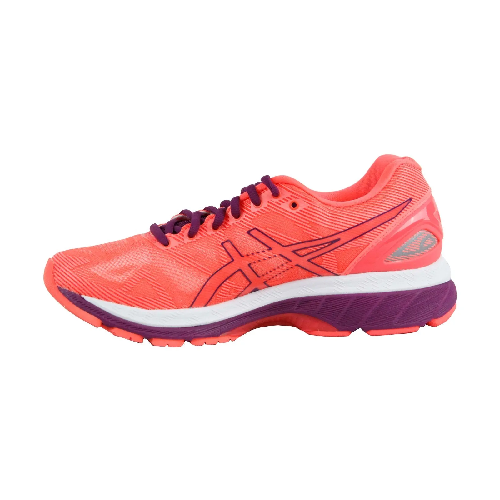 Asics Gel Nimbus 19 T750N-0632 Womens Orange Low Top Athletic Running Shoes