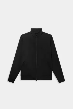 Athletic Slim Fit Track Jacket Jet Black