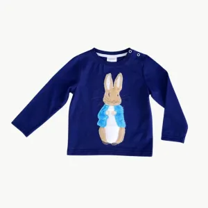 Baby Clothing Long Sleeve 'Peter Rabbit' Navy Top