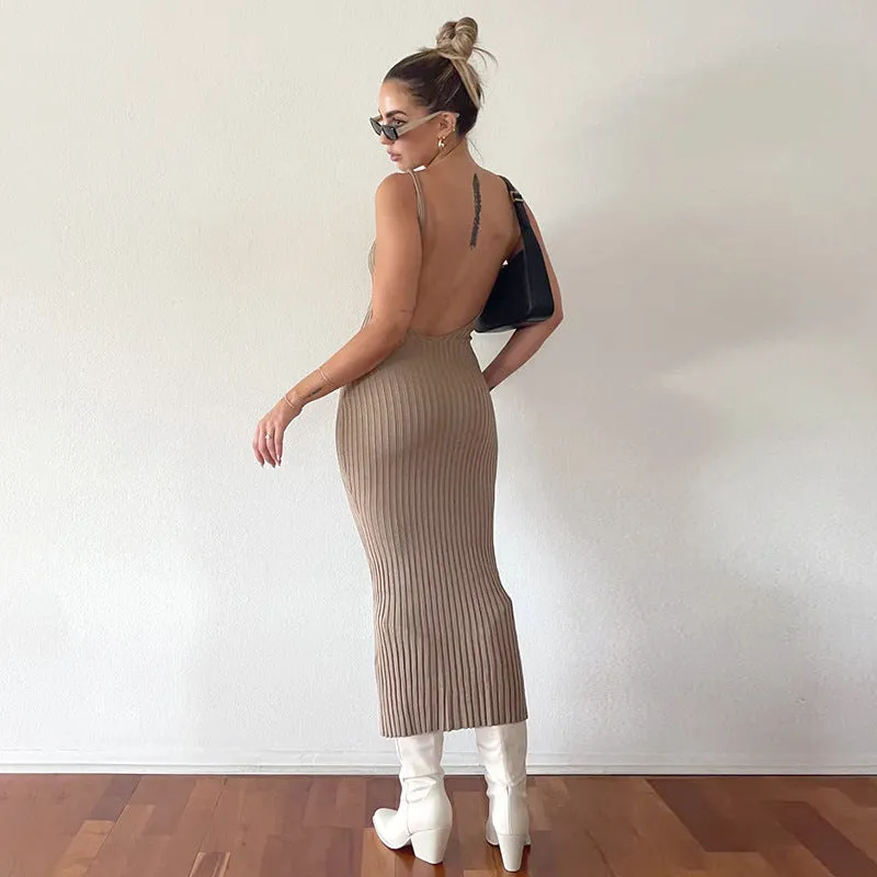 Backless Dress Sexy Casual Women's Clothing