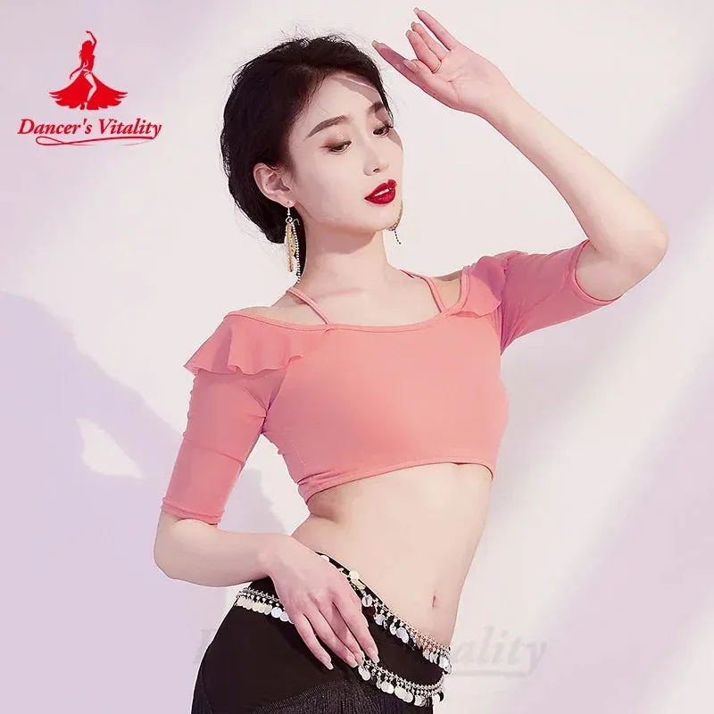 BellyDance Performance Clothing Customized Comfortable Half Sleeved Top Women's Oriental Dance Professional Practice Clothes