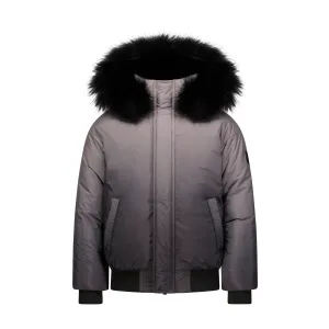 BOYS CLASSIC BOMBER-GREY-Black Fur