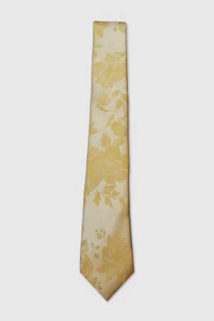 Braxas Yellow Floral Tie and Hank Set