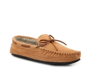 Casey Minnetonka moccasin slippers, light brown