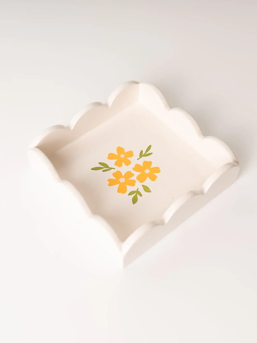 Cream Trinket Tray