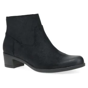 Dansko Women's Carmella Suede Heeled Boot in Black