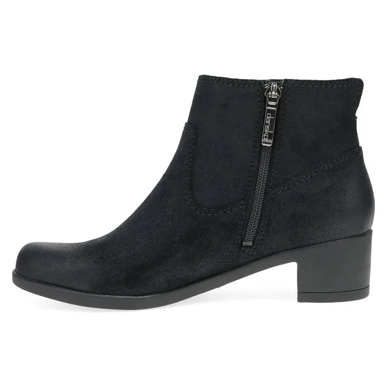 Dansko Women's Carmella Suede Heeled Boot in Black