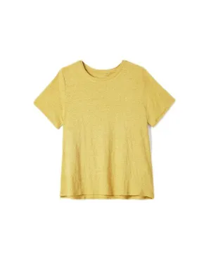 Eileen Fisher Organic Linen Jersey Crew Neck Tee