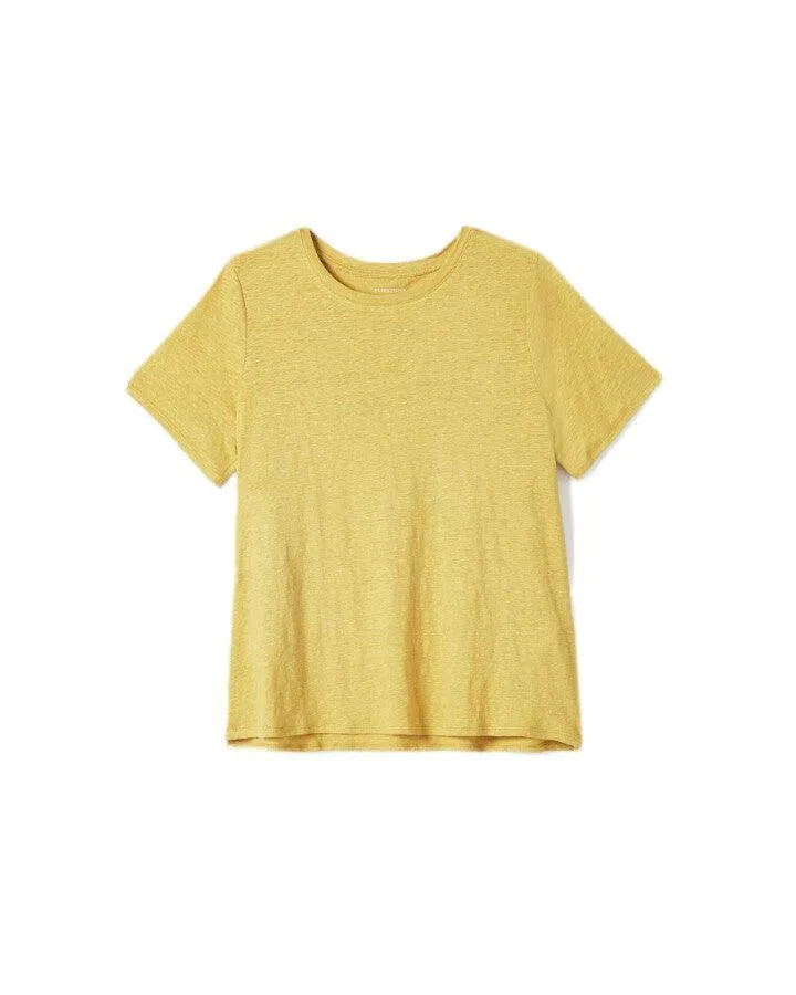 Eileen Fisher Organic Linen Jersey Crew Neck Tee