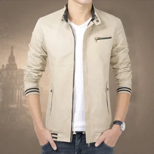 Fashionable Cotton Casual Zipper Jacket