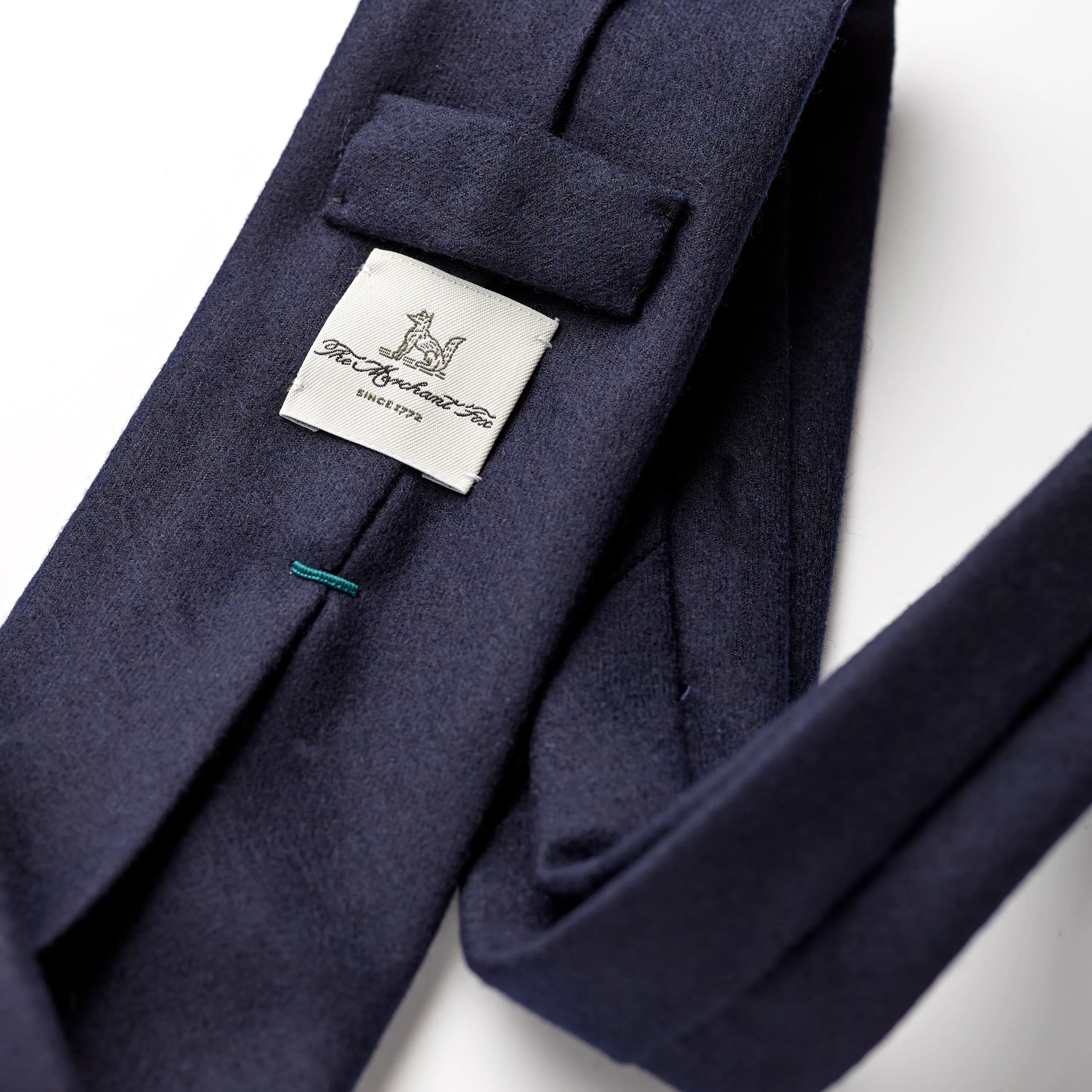 Fox 4 Fold Deep Navy Flannel Tie