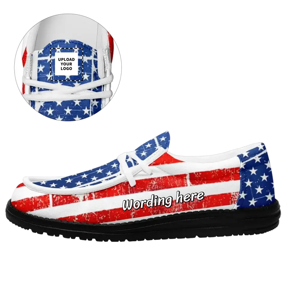 Gifts for Businesses, Memorable Employee Gifts Personalized Casual Shoes, America Flag Shoes, Patriotic Spirit Custom Shoes, XF2202-23020068