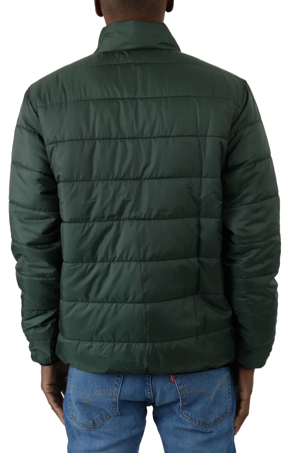 Jun Dual-Sided Quilted Puffer Jacket - Military/Gray