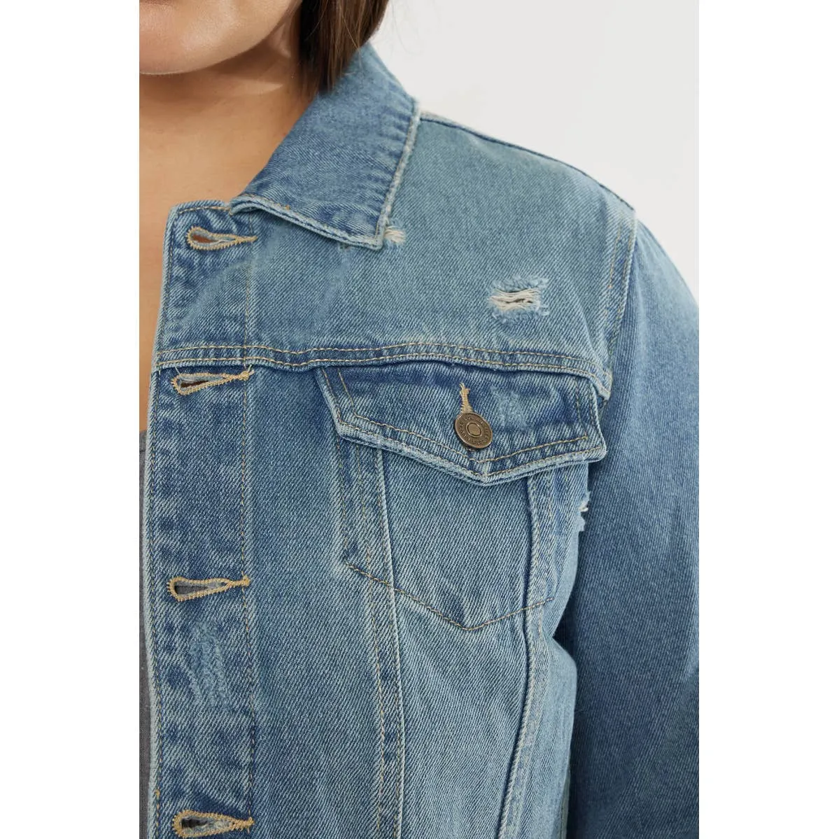 KanCan Denim Trucker Jacket | SZ XL/1XL - 3XL