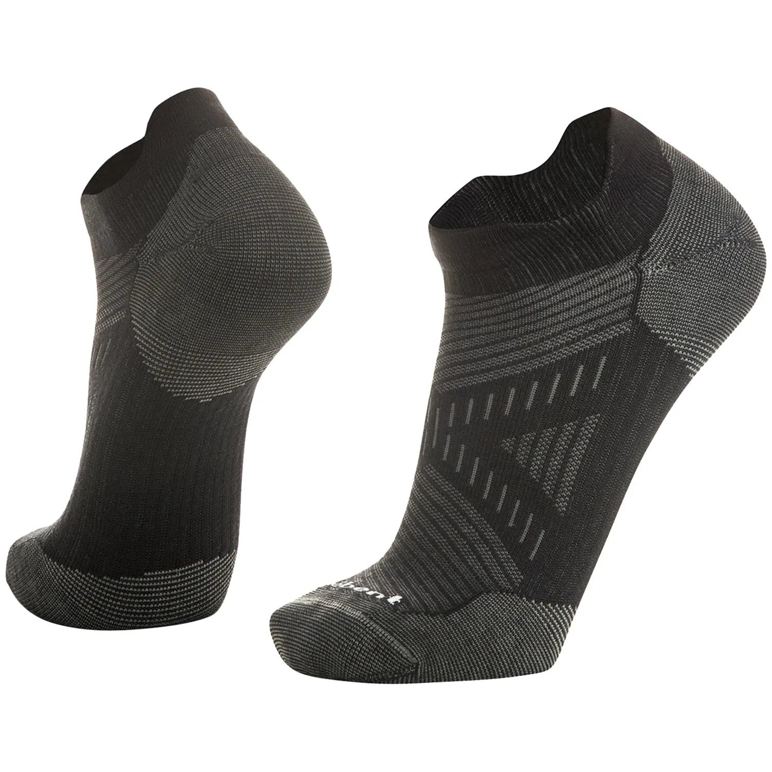 Le Bent Run Ultra Light Micro Tab Socks, black