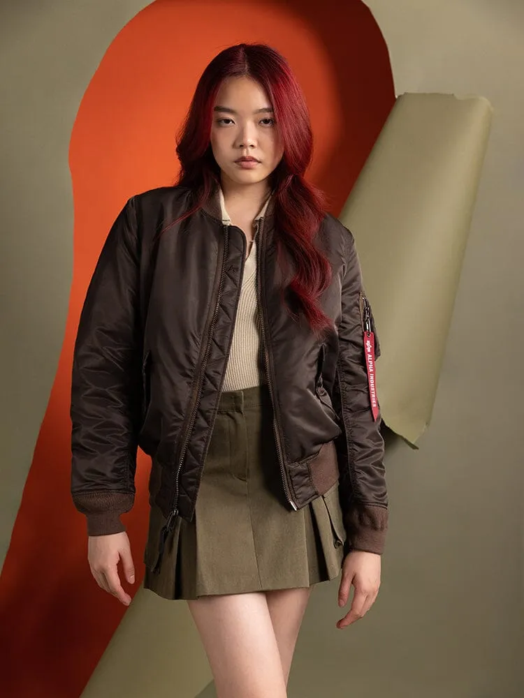 MA-1 BOMBER JACKET W - CHOCOLATE