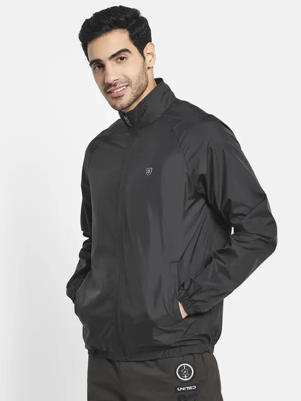 Men Black Sporty Jacket