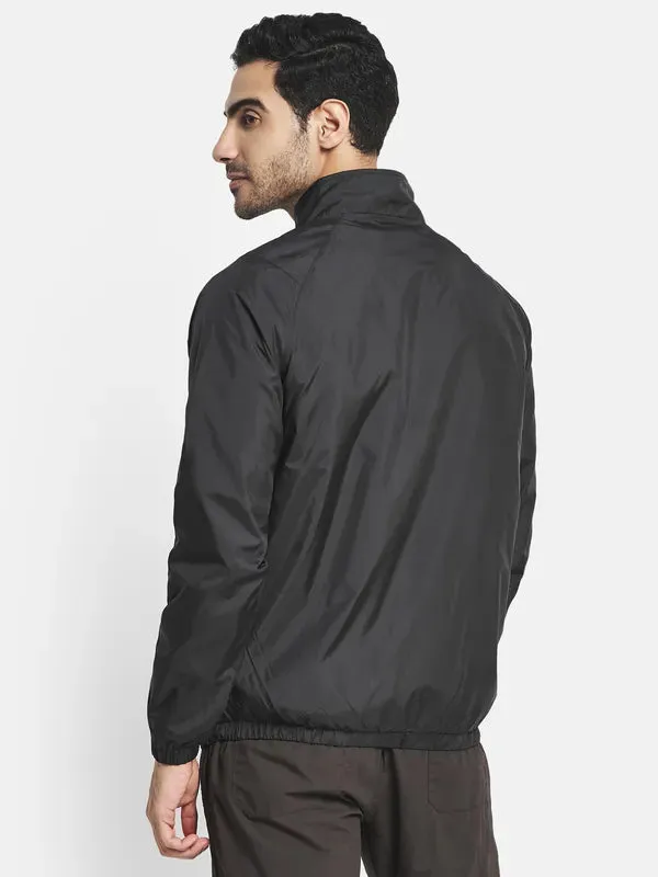 Men Black Sporty Jacket