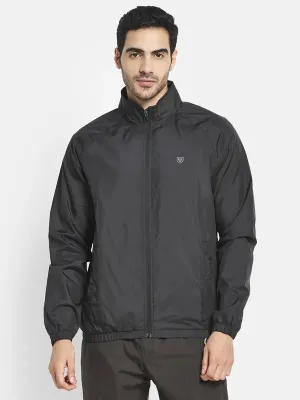 Men Black Sporty Jacket