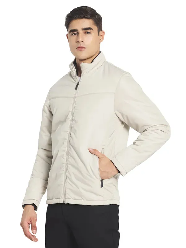 Mettle Men Cream-Coloured Sporty Jacket