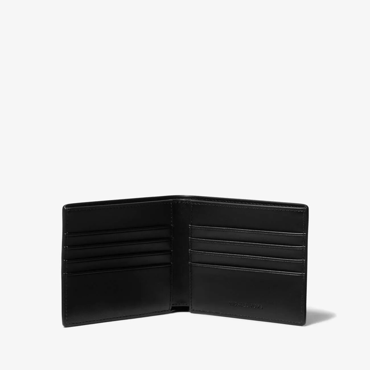 Michael Kors Hudson Pebbled Leather Slim Billfold Wallet, black