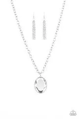 Paparazzi Accessories - Light As Heir - White Rhinestone Necklace