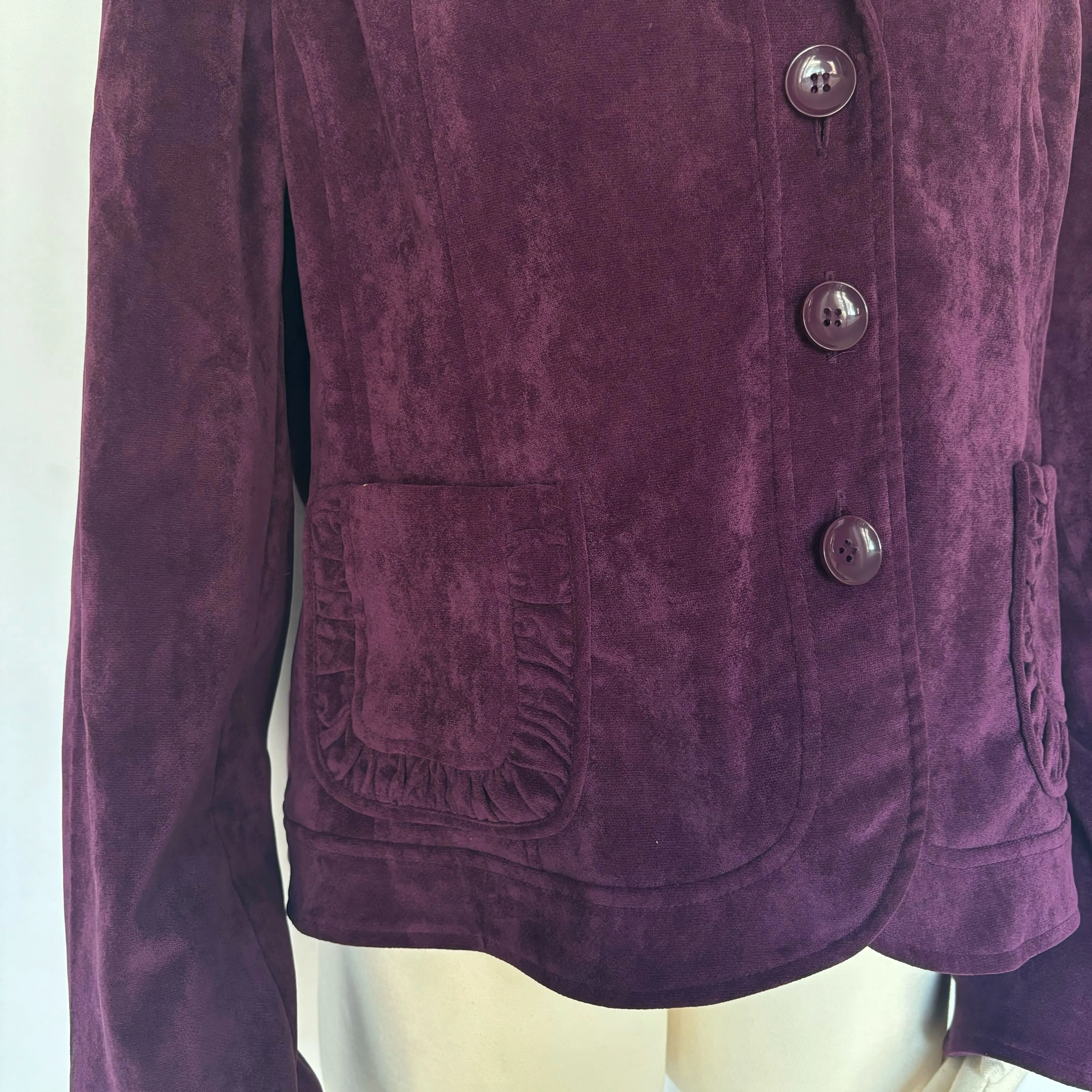 Purple Crushed Velvet 1990's Blazer