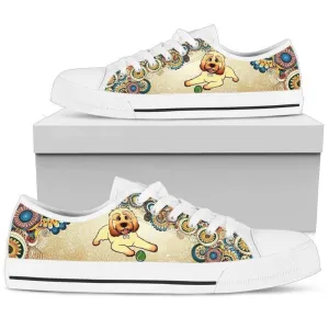 Stylish And Comfy Cockapoo Women Low Top Shoes, Low Top Sneaker, Low Top Canvas Shoes