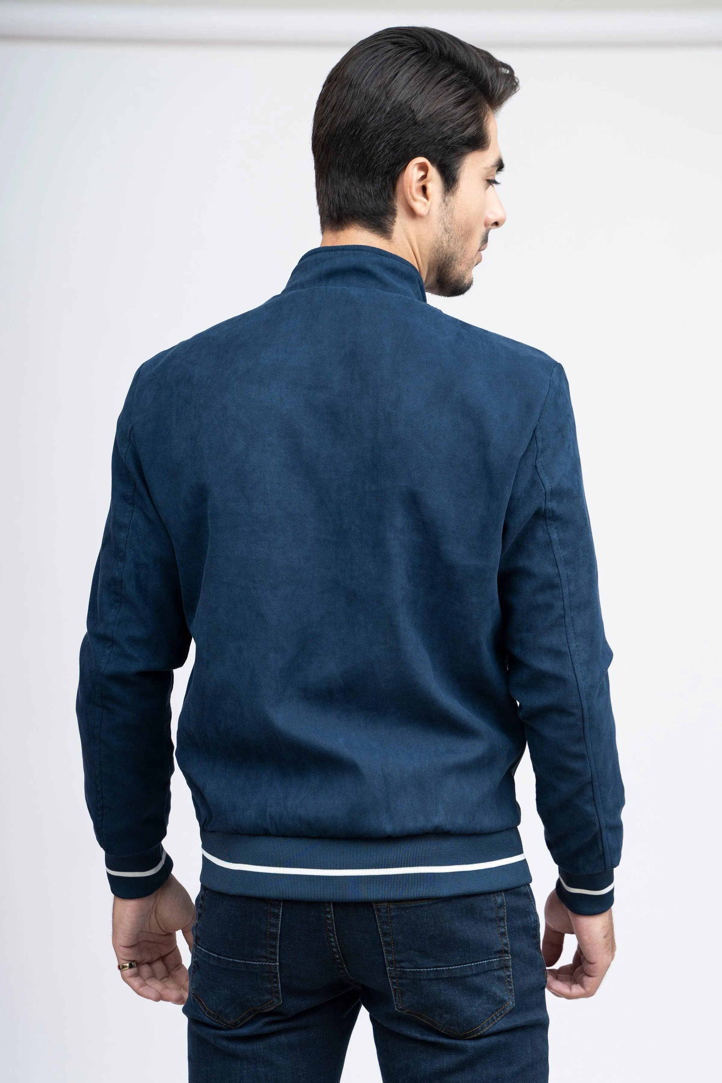 SUEDE JACKET F/S NAVY