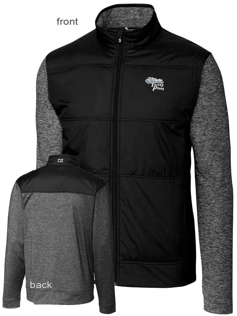 Torrey Pines Men's Stealth Hybrid Quilted Full-Zip Long Sleeve Jacket