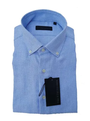 Trussardi Sky Blue Texture Shirt