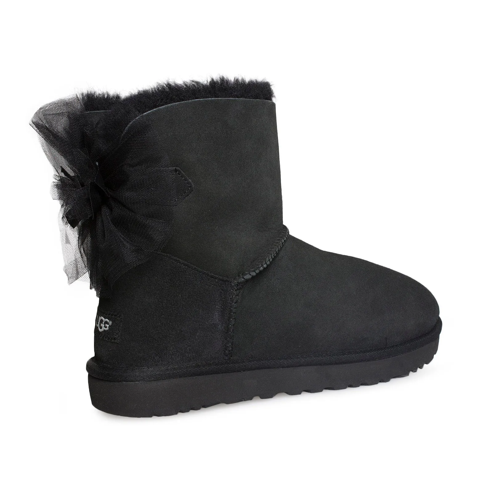 UGG Mini Bailey Tuffle Bow Black Boots - Women's