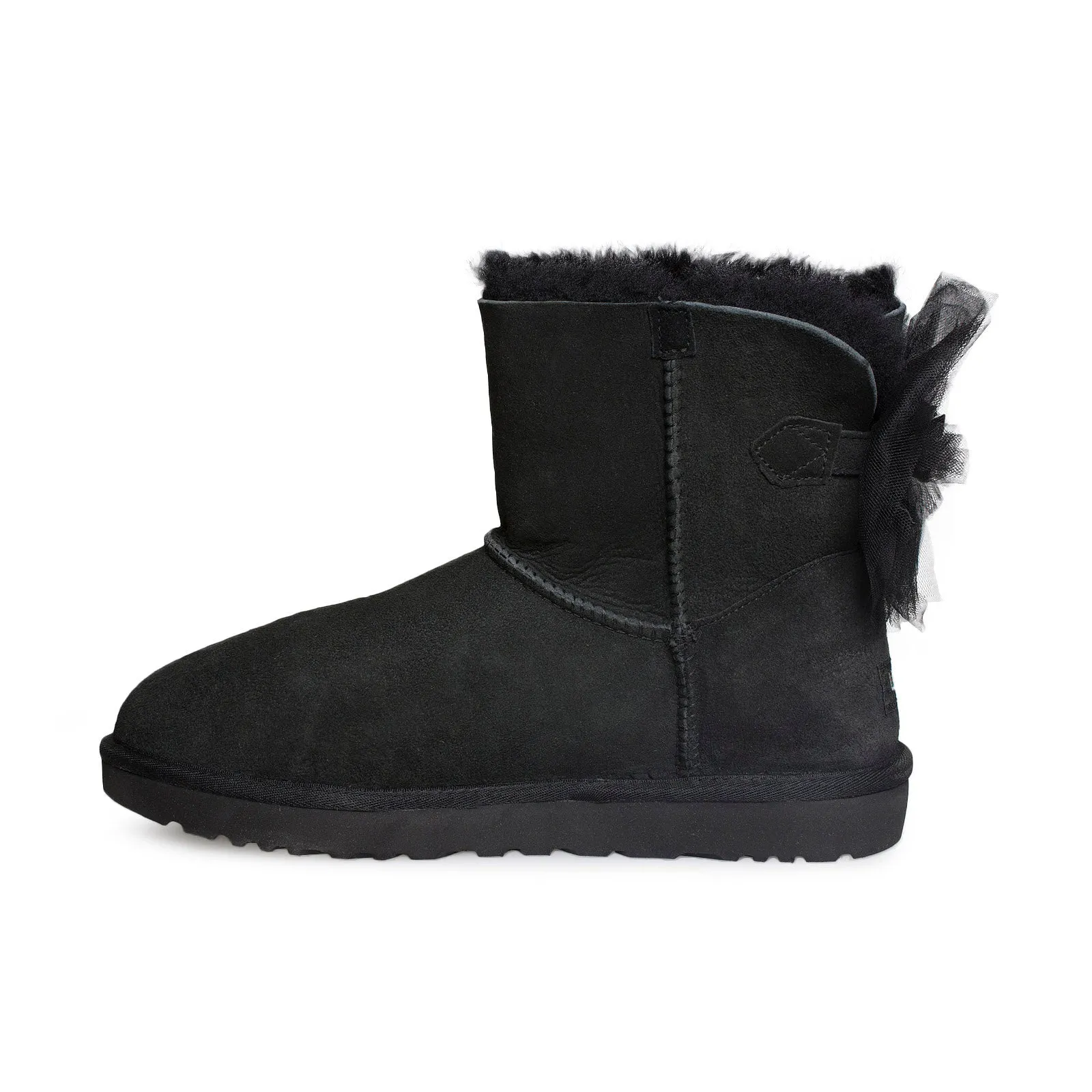 UGG Mini Bailey Tuffle Bow Black Boots - Women's